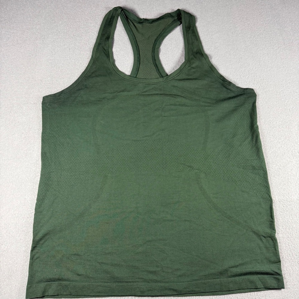 Lululemon Swiftly Tech Racerback Tank Top 2.0 Size 12 Dark Green Athletic Gym